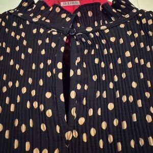 ELIANE ROSE - Flowy polka dot mini dress - Color Navy & Blush - Size M